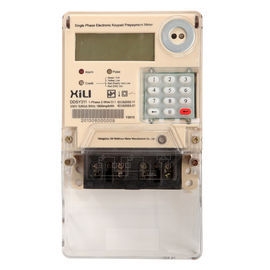 Single phase kilowatt hour meter , prepaid card watt hour meter with Keypad